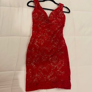 New Red Lace Bodycon Dress - Emerald Sundae brand - Macy’s